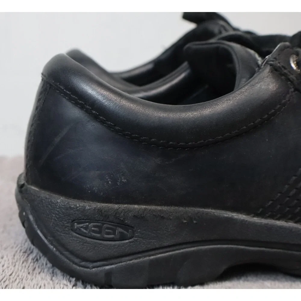 KEEN Austin Mens Black Leather Oxford Shoes Size 11.5‎ US